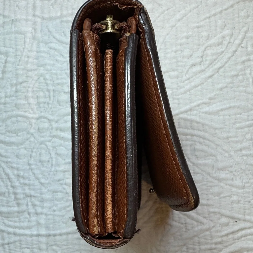 Louis Vuitton Vintage  Brown Monogram Porte-Monnaie Tresor Wallet - Picture 8 of 13